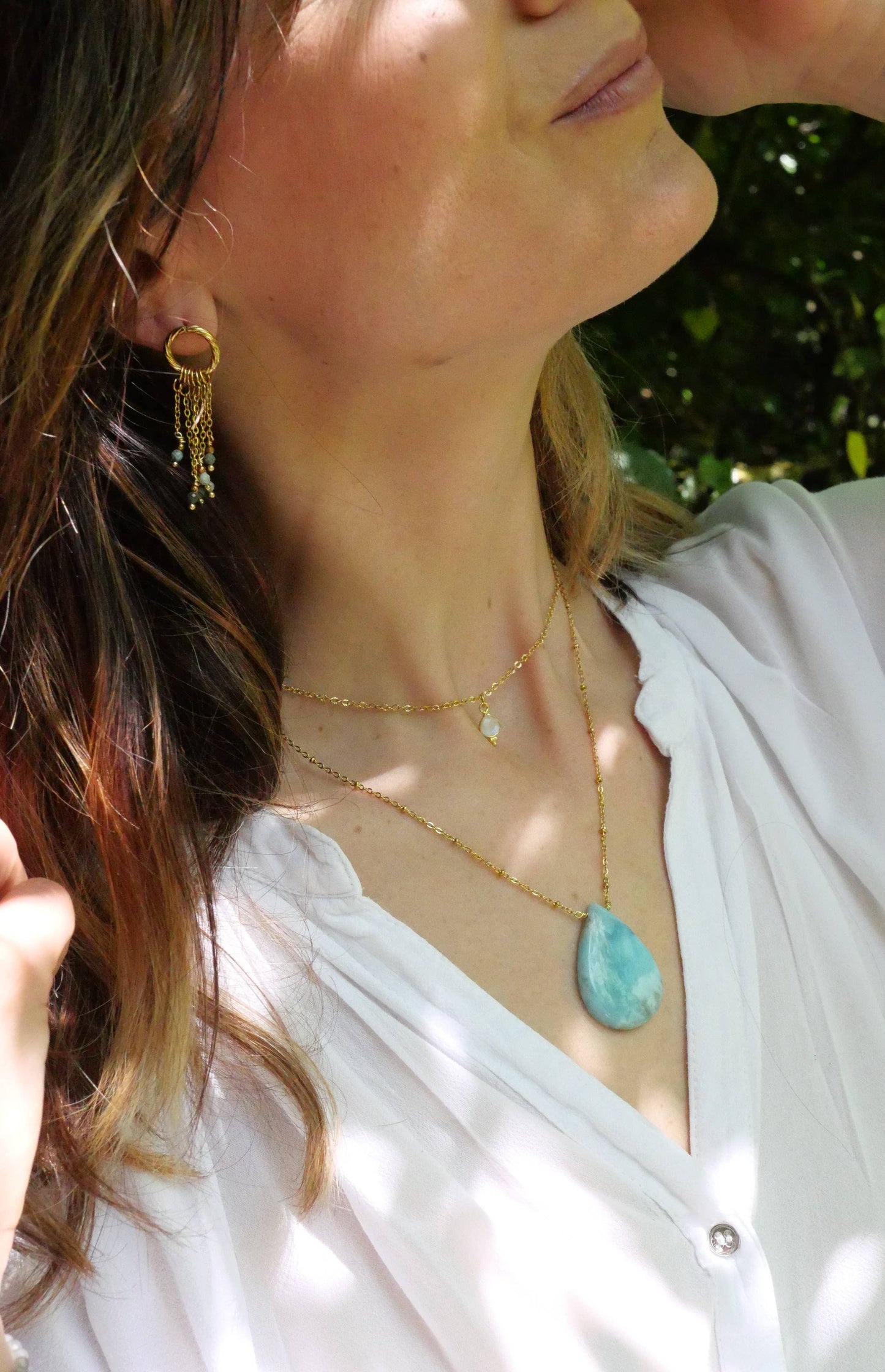 ATINA Halskette mit Mondstein