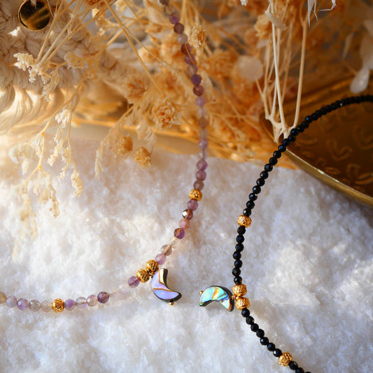 SHYA Halskette mit Amethyst & Spinell