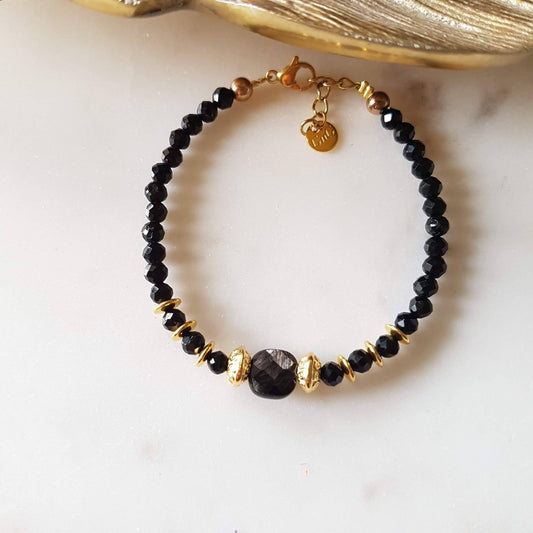 FAYRA Armband mit schwarzem Turmalin