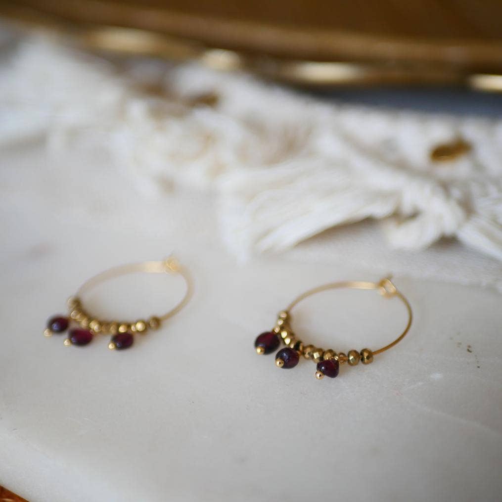 LOU Ohrringe mit Granat