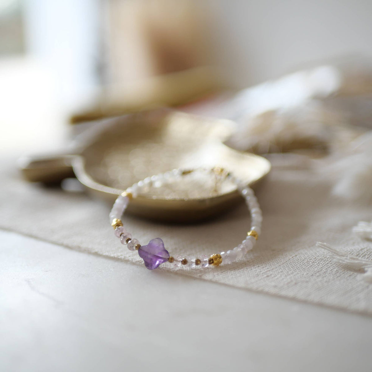 HAPPY Armband mit Morganit und Amethyst