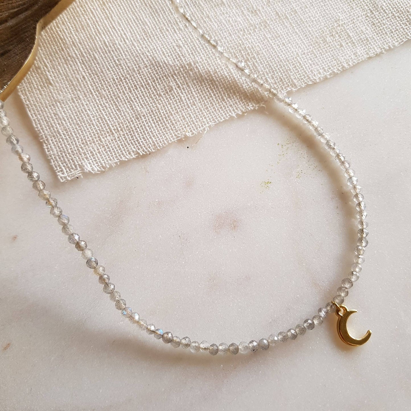 LUNE Halskette Choker mit Labradorit