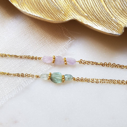 HELIA Armband mit Amethyst oder Apatit