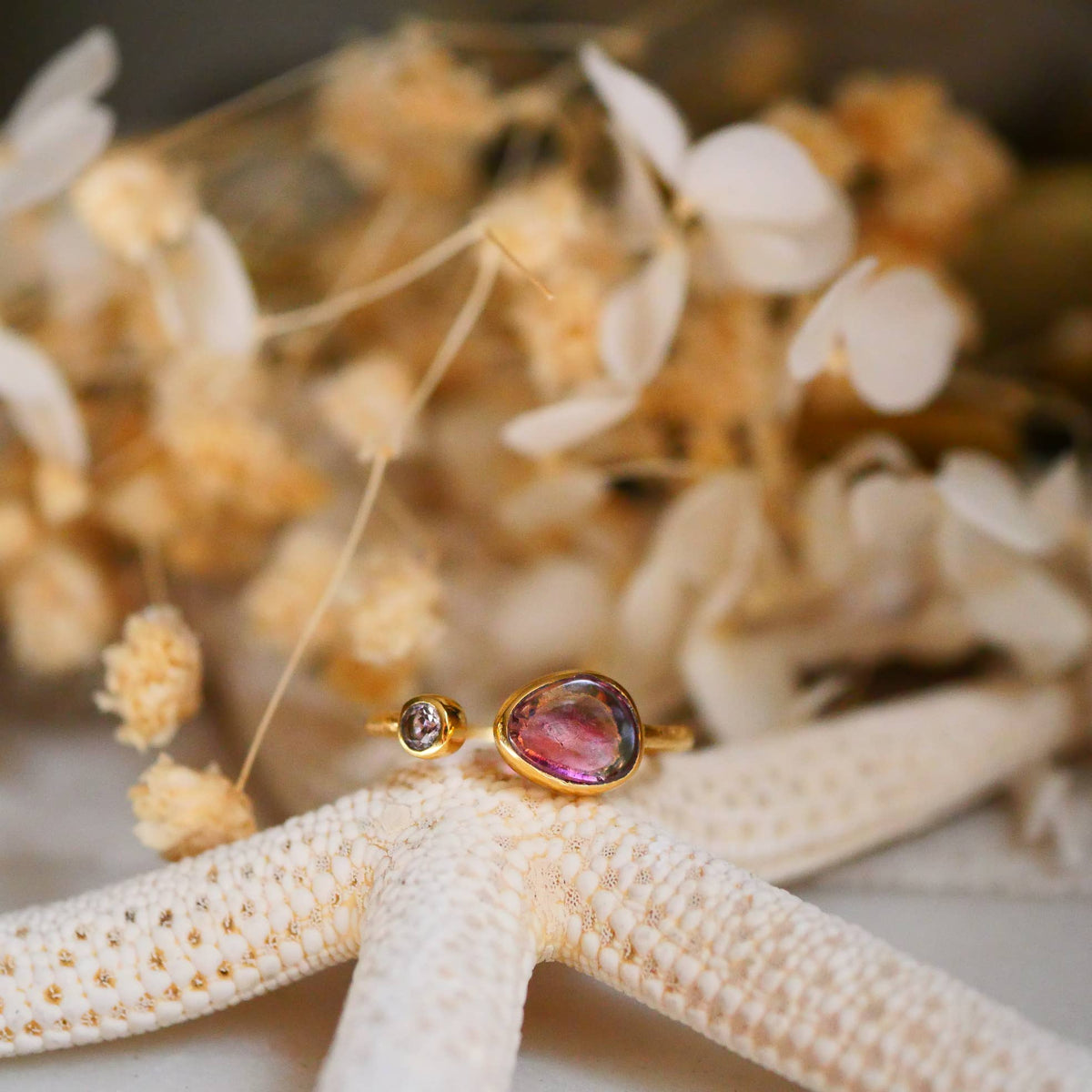 DEVA Ring mit Wassermelonenturmalin