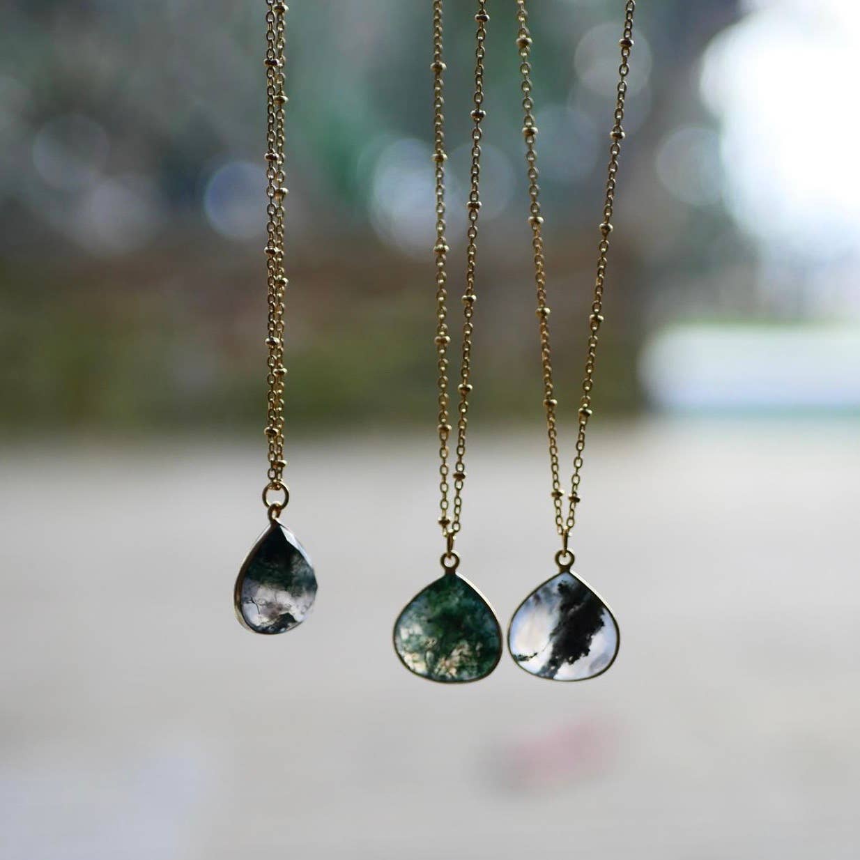 MOOSY Halskette mit Moosachat