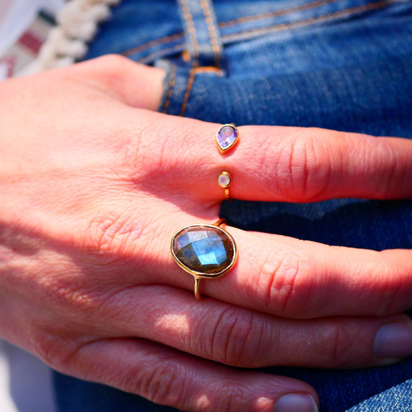 MUKTI Ring mit Labradorit