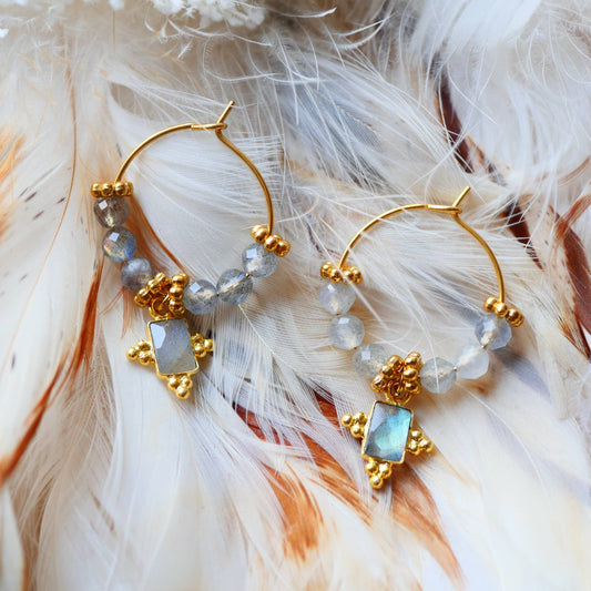 LILY Ohrringe mit Labradorit