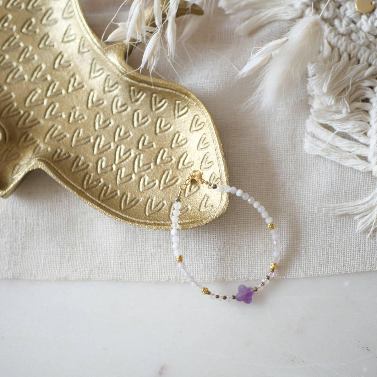 HAPPY Armband mit Morganit und Amethyst